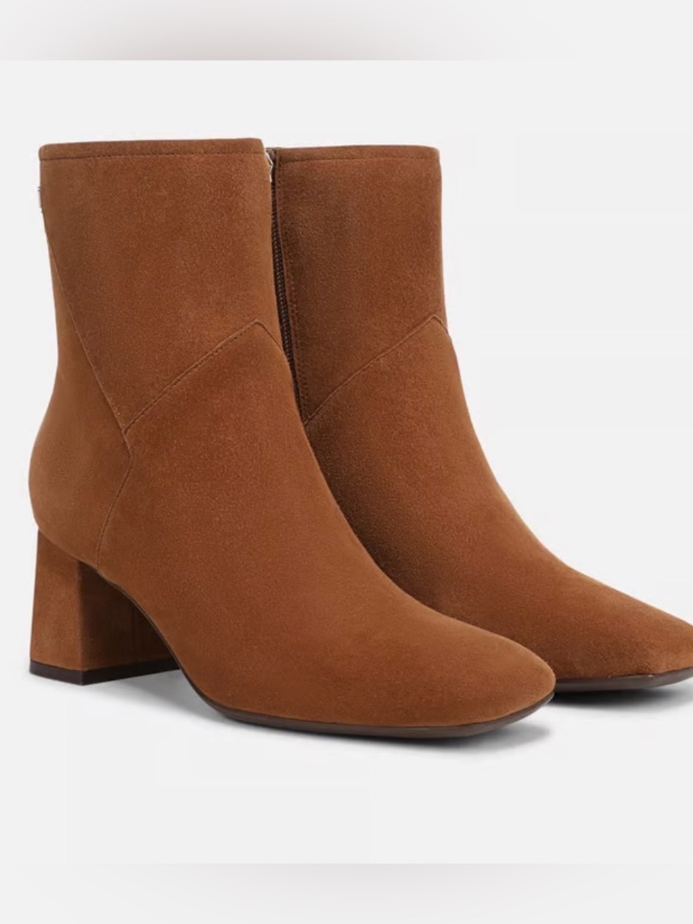 NWT, Naturalizer, Women’s Suede Block Heel Ankle Boots - Brown, Size 9 Wide